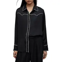 AllSaints Cece Shirt Black/white Taglia: 34 | Magliette intime Outlet | Donna | Nero