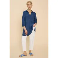 White Stuff Blaire Linen Tunic Dark Navy Taglia: 10 REGULAR | Magliette intime Outlet | Donna | Bianco