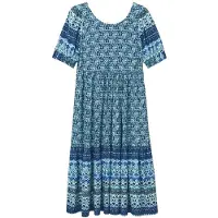 White Stuff Connie Eco Vero Midi Dress Blue Multi Taglia: 6 REGULAR | Abiti Midi Outlet | Donna | Blu