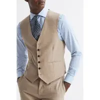 Reiss Wish Plain Waistcoat Oatmeal — Classic Fit Taglia: 36 | Gilet Outlet | Uomo