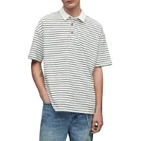 AllSaints Ave Ss Polo Chalk Wht/jet Blk Taglia: S | Polo Outlet | Uomo