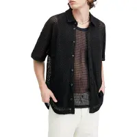 AllSaints Munroe Ss Shirt Jet Black Taglia: L | Camicie Casual Outlet | Uomo | Nero