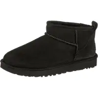 Ugg per donna. 1116109 Stivaletti Classic Ultra Mini in pelle nera (37), Nero, Basso, Casual