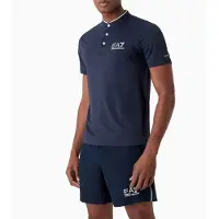 EA7 per uomo. 8NPT21_PJEMZ Polo Ventus7 M Serafino blu scuro (XXS), Sportivo, Tennis / Paddle tennis, Poliamide, Manica corta, Navy