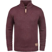!Solid Pullover 'Petro' rosso vino