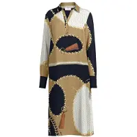 Mucho Gusto Dress Turin Chains And Tassels Camel Black Black, Cognac Taglia: S | Abiti Midi Outlet | Donna | Nero