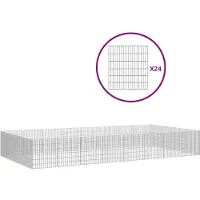 vidaXL Recinto ruspante 24 pezzi 54x60 cm Ferro zincato