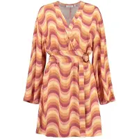 Shiwi Biarritz Wrap Dress Groovy Wave Frozen Choco Brown Frozen Ch Taglia: S | Abiti Mini Outlet | Donna | Marrone