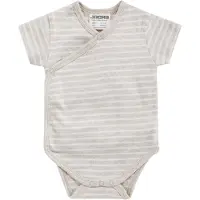 Jacky Tutina / body per bambino 'BABY ON TOUR' beige sfumato / bianco