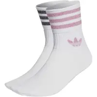 Adidas Calzini Mid-Cut Glitter Crew Socks 2 Pairs donne - Bianco - L
