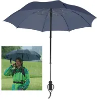 Euroschirm Telescope Handsfree Ombrello blu/grigio