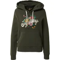 Superdry per donna. W2011958A Felpa con cappuccio grafica con scritta tatuaggio verde (S), Casual, Sportivo, Cotone