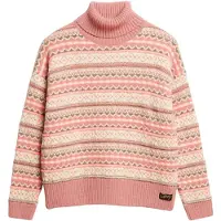 Superdry per donna. W6110617A Maglione a righe con motivo testurizzato beige (S), Casual, Lana
