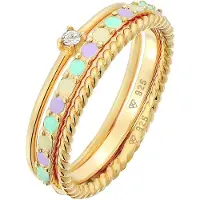 Elli Anello giallo chiaro / oro / menta / lavanda
