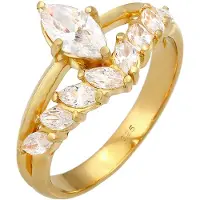 Elli PREMIUM Anello oro / trasparente