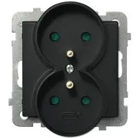 Ospel GP-2RRZP/m/33, Nero, IP20, 16 A, 71 mm, 48 mm, 71 mm