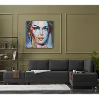 Hannah Home , Fly Right - Antracite, divano letto, divano angolare con funzione letto, antracite, cotone, 210 x 70 x 280 x cm
