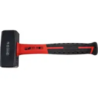 Connex Mazza 1500 g Manico in fibra di vetro 2K-Gr. - rosso / nero - Impugnatura a due componenti - con manico in fibra di vetro / martello / mazza in acciaio / COX623150