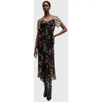 AllSaints Leah Dress Kateri Black Taglia: 2 | Abiti Midi Outlet | Donna | Nero