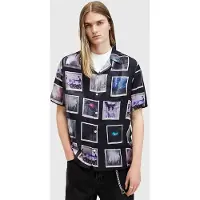AllSaints Fotos Ss Shirt Jet Black Taglia: XL | Camicie Casual Outlet | Uomo | Nero