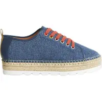 White Stuff Espadrille Lace Up Flatforms Chamb Blue Taglia: 6 | Espadrillas Outlet | Donna | Blu