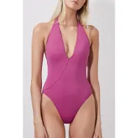 French Connection Core Halter Neck Costume Festival Fuchsia Taglia: XS | Costumi Interi Outlet | Donna | Rosa