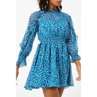 French Connection Billi Recy Hallie Frill Dress Blue Taglia: XL | Abiti Mini Outlet | Donna | Blu