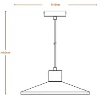 Ledvance Lampada a sospensione in legno di cemento, Ø 32 cm, cemento, grigio