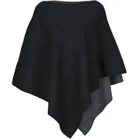 Mufflon Women's Extra Poncho Donna (One Size, nero)