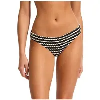 Seafolly Women's Mesh Effect Hipster Pant Parte inferiore bikini Donna (32, nero)