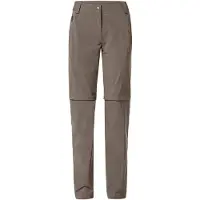 Vaude Women's Farley Stretch Zip Off T-Zip Pants II Pantaloni da trekking Donna (44 - Short, grigio/marrone)