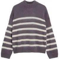 Armedangels Women's Gwyneiraa Stripes Pullover di lana Donna (M, grigio/lilla)