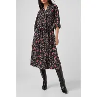 French Connection Alison Pleated Dress Black Taglia: 8 | Abiti Midi Outlet | Donna | Nero