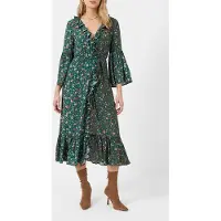 French Connection Annifrida Delphine Wrap Dress Green Taglia: 6 | Abiti Midi Outlet | Donna | Verde