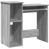 vidaXL Scrivania con ripiano grigio Sonoma 84x40x78 cm materiale a base di legno