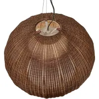 Bover Lampada a sospensione da esterno Garota, marrone grafite/marrone Ø 72 cm