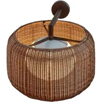 Bover applique da esterno Fora A, marrone grafite/marrone, Ø 50 cm, E27