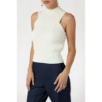 Guess Marciano By Ozuna Sweater Vest Pale Knitted Pearl Taglia: L | Maglioni a maglia Outlet | Donna | Bianco