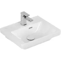 Villeroy & Boch Subway 3.0 lave-mains, 1 trou pour robinet, avec trop-plein, non poncé, 450x370mm, 4370FK01, 4370FK01