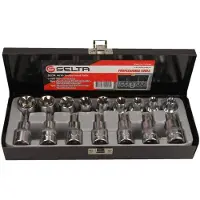 SELTA Set di bussole e chiavi Torx , 1/2", 16 pezzi