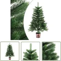 The Living Store Albero di Natale artificiale aghi naturali 65 cm Verde