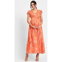 Seraphine Maternity Wrap Dress Pink Taglia: 8 | Vestiti Outlet | Donna | Rosa
