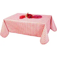 Habitable Tovaglia VICHY - ROUGE - 140X250 CM - Rosso - 140x250 cm