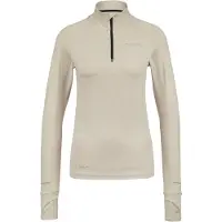 Stoic Women's HelsingborgSt. Performance L/S with Zip Maglia da corsa Donna (XL, beige)