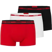 HUGO per uomo. 50492375 Confezione da 3 boxer Triplet Planet rosso, bianco, blu scuro (L), Homewear, Cotone, Bronzo, Navy