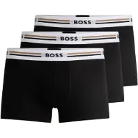 BOSS per uomo. 50492200 Pack 3 B xers Revive nero (S), Homewear, Cotone, Viscosa, Sostenibile