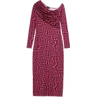 Desigual , Abito a quadri psichedelici, Poliestere, Rosso, XL