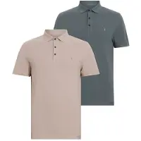 AllSaints Reform Ss Polo 2 Pac Ashy Blue/taupe Taglia: XXL | Polo Outlet | Uomo | Blu