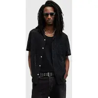 AllSaints Harden Ss Shirt Jet Black Taglia: XXL | Camicie Casual Outlet | Uomo | Nero