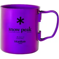 Snow Peak Titanium Double Wall Cup Tazza (450 ml, lilla)